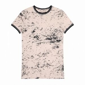 Men's Black and Cream Short Sleeve Tee